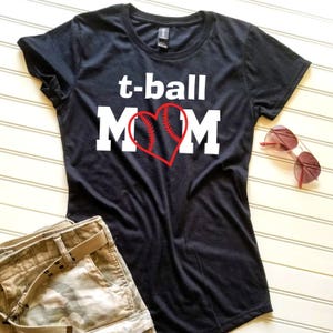 Tball Mom Custom Ladie's Shirt Ready To Ship image 1