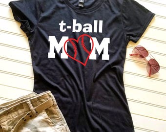 Liquidating Show Stock!! Custom Tball Mom Ladies Shirt - Sports Gift for Her - Ready To Ship -  Gift for Mom - Wife Gift