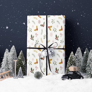 Geschenkverpackung Weihnachten Urlaub Geschenkrolle Rolle Weihnachtsdekoration Grün Retro Geschenkverpackung Niedliches Geschenkpapier für Weihnachten