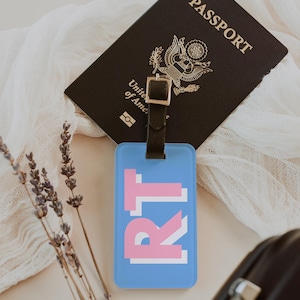 Personalized Gift Custom Luggage Tag Acrylic Luggage Tags Monogram Bag Tag Travel Gifts Couples Gifts Bachelorette Party Wedding Favor