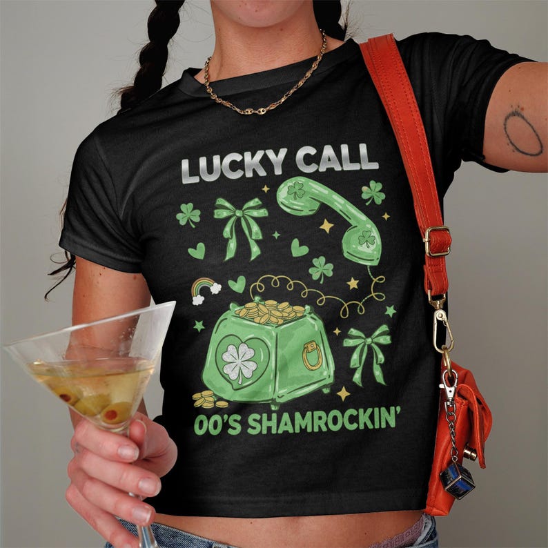 Lucky Call Shirt, St. Patricks Day Graphic Tee, Shamrockin Fun Top, Lucky Charms Novelty, Festive Holiday Apparel