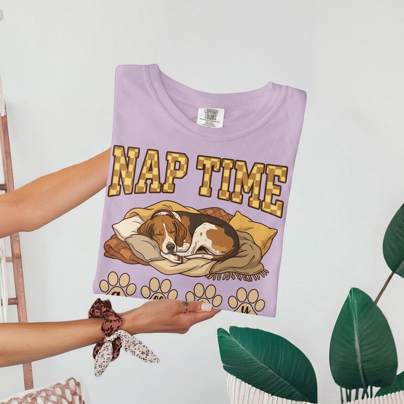 Nap Time Dog T-Shirt, Cute Dog Sleeping Shirt, Adorable Dog Lover Tee, Cozy Nap Time Dog Graphic, Perfect Gift for Dog Lovers