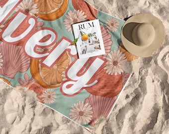 Personalized Beach Towels  Custom Bride Bridesmaid Beach Towel Best Beach Gift Perfect for Girls Trip Vacation Fun Pool Party Bachelorette