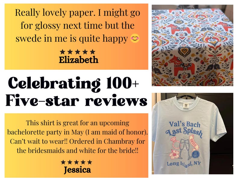 a t - shirt with the words celebrating 100 and five star review