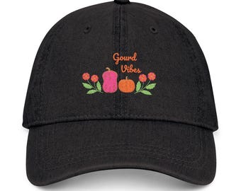 Sombrero con vibraciones de calabaza, sombrero de calabaza bordado, gorra de Acción de Gracias, sombrero de otoño, sombrero de calabaza con especias, sombrero bordado, sombrero de otoño, sombrero Stay Spooky