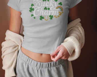 Womens St Patricks Day Baby Tee, St Patricks Tee Baby, St Patricks Baby Tee, St Patricks Day Green Tshirts Lucky Charm T-Shirt