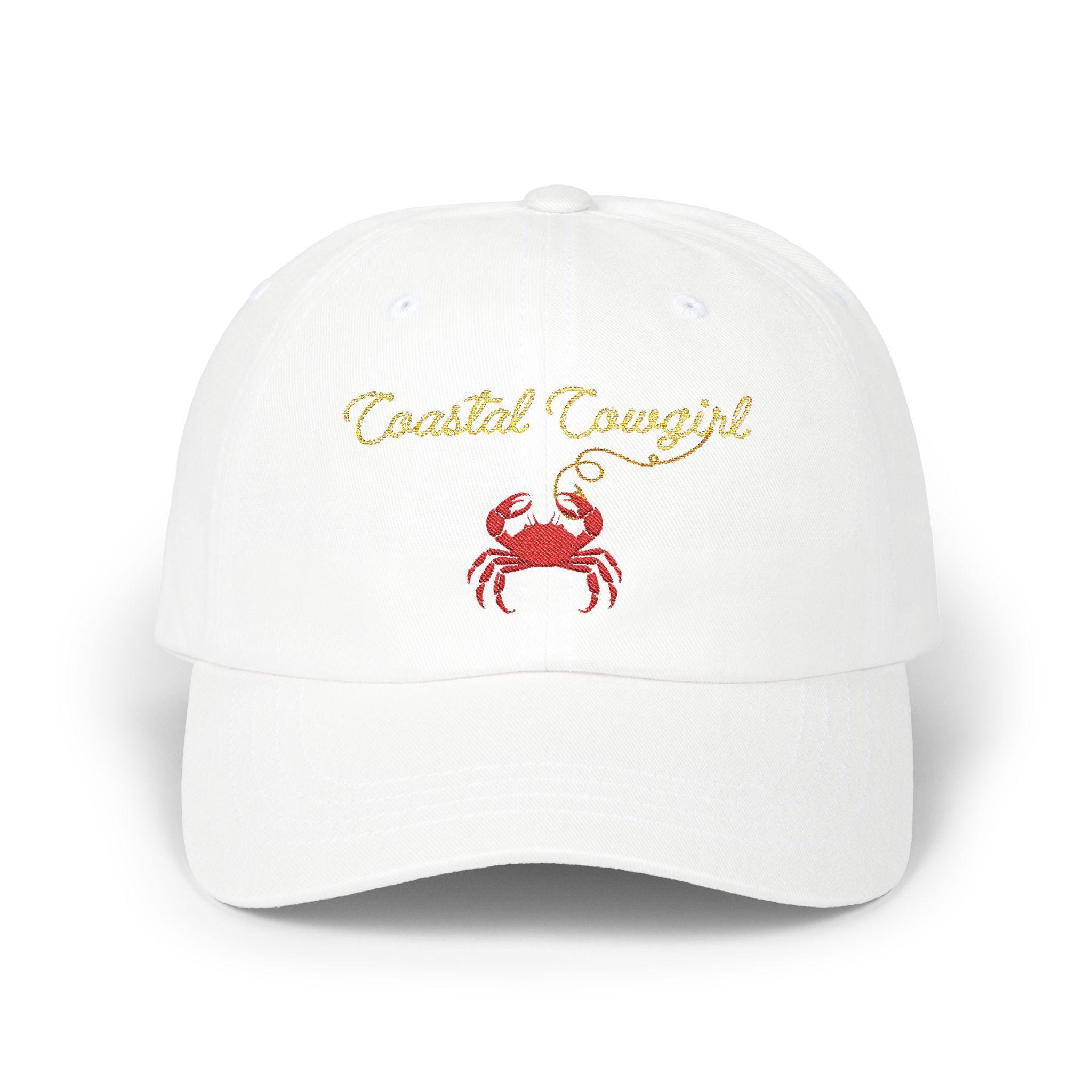Buy Coastal Cowgirl Embroidered Crab Hat - Beachy Western 