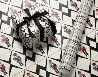 Nutcracker Ballet Xmas Wrapping Paper Nutcracker Design Holiday Gift Wrap Christmas Nutcracker Gift Wrapping Paper Roll
