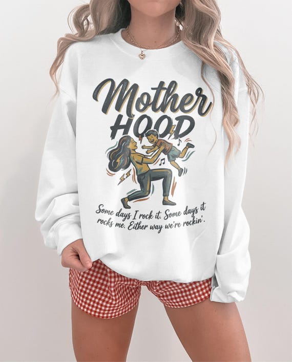 Rock Motherhood Shirt Mom Life TShirt Gift Trendy Mama Sweatshirt Funny Mom Quote Mothers Day Apparel New Mom Gift Idea Tired Moms Club