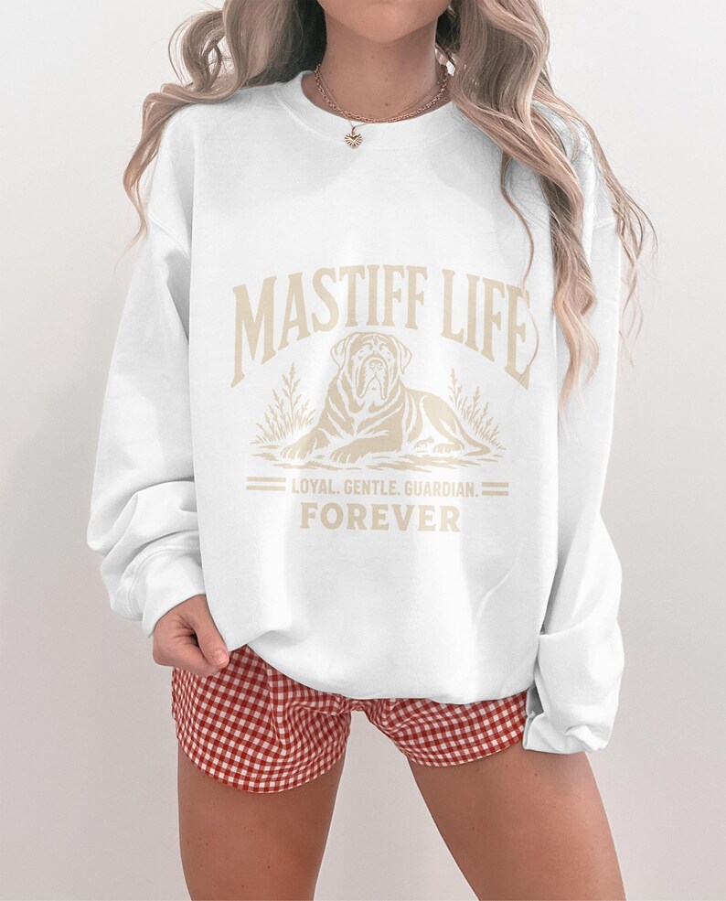English Mastiff Dog Mastiff Lover Gift Dog Owner Apparel Gentle Giant Dog Tee Mastiff Mom Present Mastiff Dad Apparel Old English Mastiff White