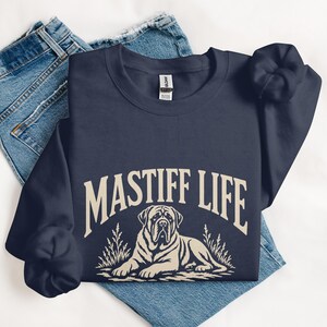 English Mastiff Dog Mastiff Lover Gift Dog Owner Apparel Gentle Giant Dog Tee Mastiff Mom Present Mastiff Dad Apparel Old English Mastiff Navy