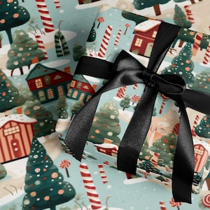 Retro Weihnachten Geschenkpapier Rolle Weihnachtsbaum Niedliches Geschenkpapier Urlaub Geschenkpapier Weihnachten Geschenkpapier