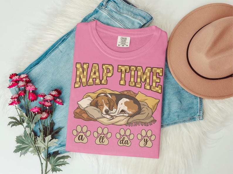 Nap Time Shirt for Dog Lovers, Cute Dog Sleeping Graphic Tee, Casual Everyday Wear, Fun Gift for Pet Owners, Dog Themed Apparel