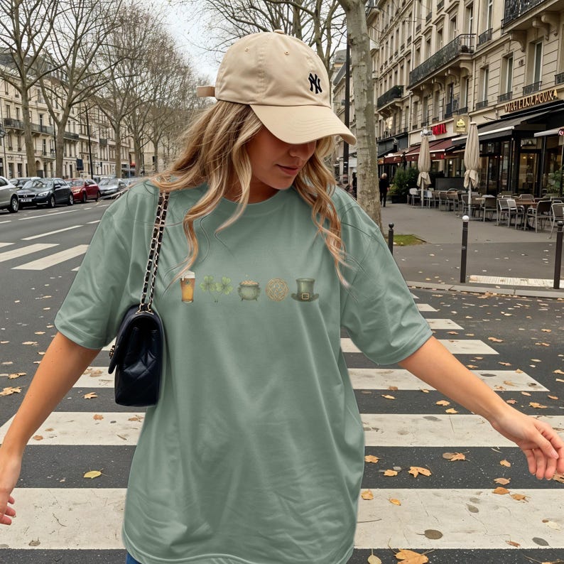 St. Patrick's Day T-shirt, Irish Clover Shirt, Lucky Green Tee, Shamrock Top, Festive Holiday Apparel, Women's St. Paddy's Outfit