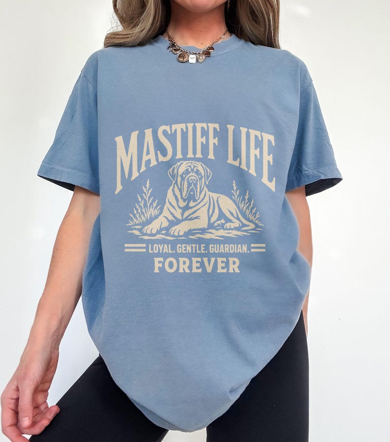 English Mastiff Dog Mastiff Lover Gift Dog Owner Apparel Gentle Giant Dog Tee Mastiff Mom Present Mastiff Dad Apparel Old English Mastiff Blue Jean