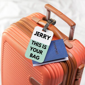 Custom Luggage Tag Personalized Gift Monogram Bag Tag Travel Gifts Funny Luggage Tag Luggage Accessories World Traveler Gift Suitcase Tag