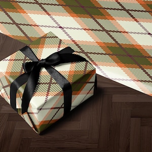 Plaid Wrapping Paper Tartan Gift Wrap Roll Green Xmas Gift Wrap Holiday Wrapping Luxury Gift Wrap Festive Pretty Gift Wrap Christmas