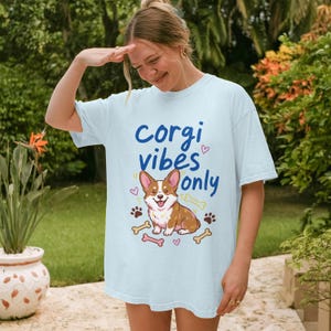 Koszulka Corgi Vibes Only, koszulka Corgi Mom, uroczy prezent dla psa Welsh Corgi, koszulka Pembroke Corgi, bluza z kapturem dla miłośnika Corgi, pomysły na prezent dla mamy i taty psa