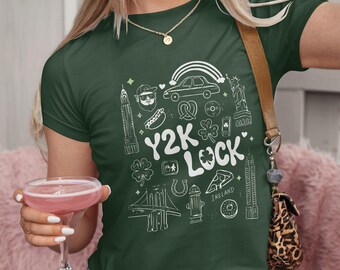Womens St Patricks Day Baby Tee St Patricks Tee Baby St Patricks Y2k Crop Top Lucky Green Tshirts Girls St Patricks Day Shirt Cute Tee