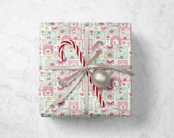Cute Wrapping Paper Ducks and Bows Xmas Gift Wrap Holiday Wrapping Christmas Presents Gift Wrapping Paper Roll Christmas Wrap