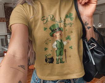 Womens St Patricks Day Baby Tee, St Patricks Tee Baby, St Patricks Day Crop Top, St Patricks Day Lucky Tshirts, Cute St Patricks Day Shirts