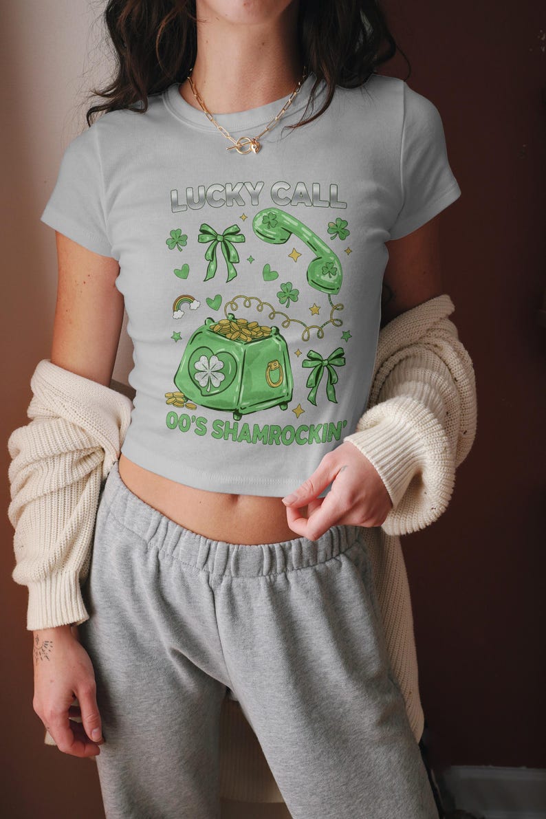 Lucky Call Vintage T-Shirt, St. Patrick's Day Graphic Tee, 90's Shamrockin Shirt, Cute Retro Irish Shirt, Fun Holiday Top