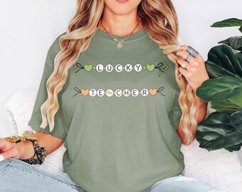 St Patricks Teacher Shirt, Lucky Teacher T-Shirt, Shamrock Tee, St Patricks Sweater, Irish Teacher Shirt, Teacher Appreciation