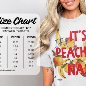 It's Peachy Nas T-Shirt, Funny Graphic Tee, Cute Fruit Shirt, Retro Style Summer Top, Women's Casual Wear, Trendy Vintage Design