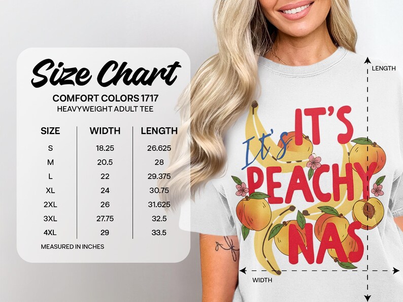 It's Peachy Nas T-Shirt, Funny Graphic Tee, Cute Fruit Shirt, Retro Style Summer Top, Women's Casual Wear, Trendy Vintage Design