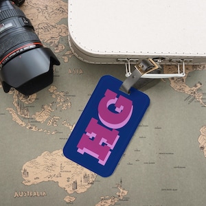 Custom Monogram Luggage Tag Acrylic Travel ID Bag Tag Personalized Suitcase Accessory Gift for Travelers Wedding Favor and Backpack Tag