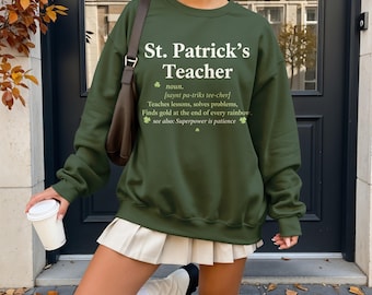 Camiseta de San Patricio para profesores, camiseta de la suerte para profesores, camiseta de San Patricio, camiseta de agradecimiento para profesores, camiseta irlandesa para profesores, camisetas de trébol para profesores +