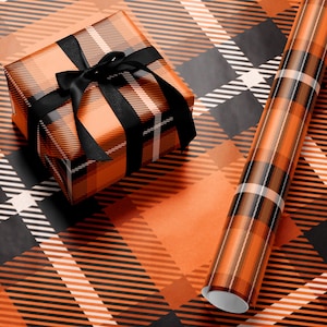 Plaid Wrapping Paper Tartan Gift Wrap Roll Retro Holiday Wrapping Xmas Wrapping Paper Festive Pretty Gift Wrap Christmas
