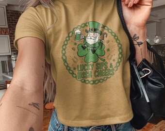 Womens St Patricks Day Baby Tee St Patricks Tee Baby St Patricks Baby Tee St Patricks Day Crop Top St Patricks Day Lucky Tshirts