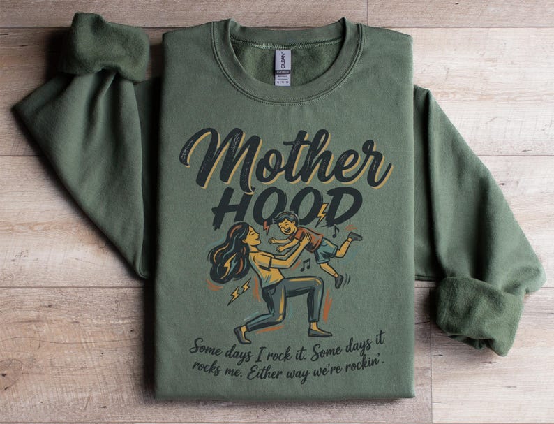 Motherhood Graphic Sweatshirt, Comfortable Cozy Pullover, Mom Life Shirt, Gift for Mom, Mother's Day Gift, Funny Mom Shirt