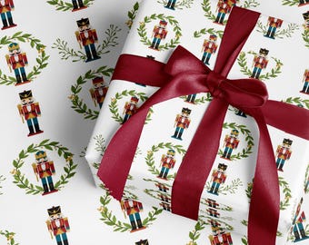 Nutcracker Ballet Christmas Wrapping Paper Roll Classic Nutcracker Gift Wrap Festive Holiday Gift Wrapping Paper Christmas Decor