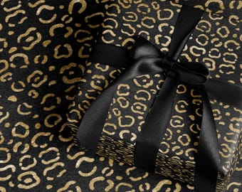 Luxus Leopard Print Geschenkpapier Rolle Gepard Geschenkverpackung Moderne Tierdruckpapier Geburtstag Hochzeit Valentinstag Geschenk Verpackung