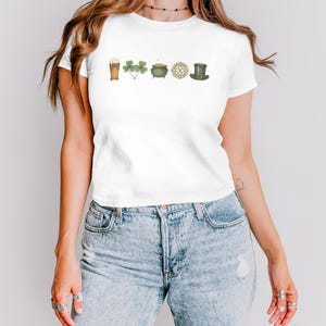 St Patricks Day Shirt, Irish Holiday T-Shirt, Lucky Clover Graphic Tee, Shamrock Shirt, Leprechaun Hat Tee, St Patty's Day Outfit