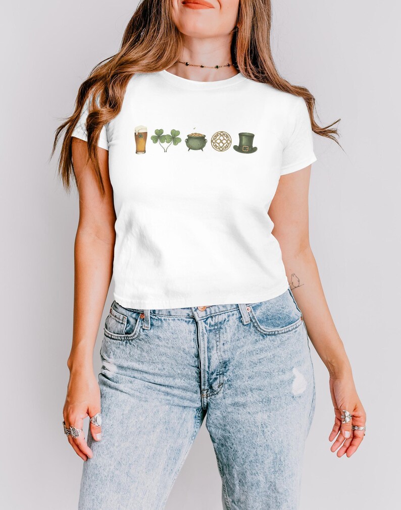 St Patricks Day Shirt, Irish Holiday T-Shirt, Lucky Clover Graphic Tee, Shamrock Shirt, Leprechaun Hat Tee, St Patty's Day Outfit