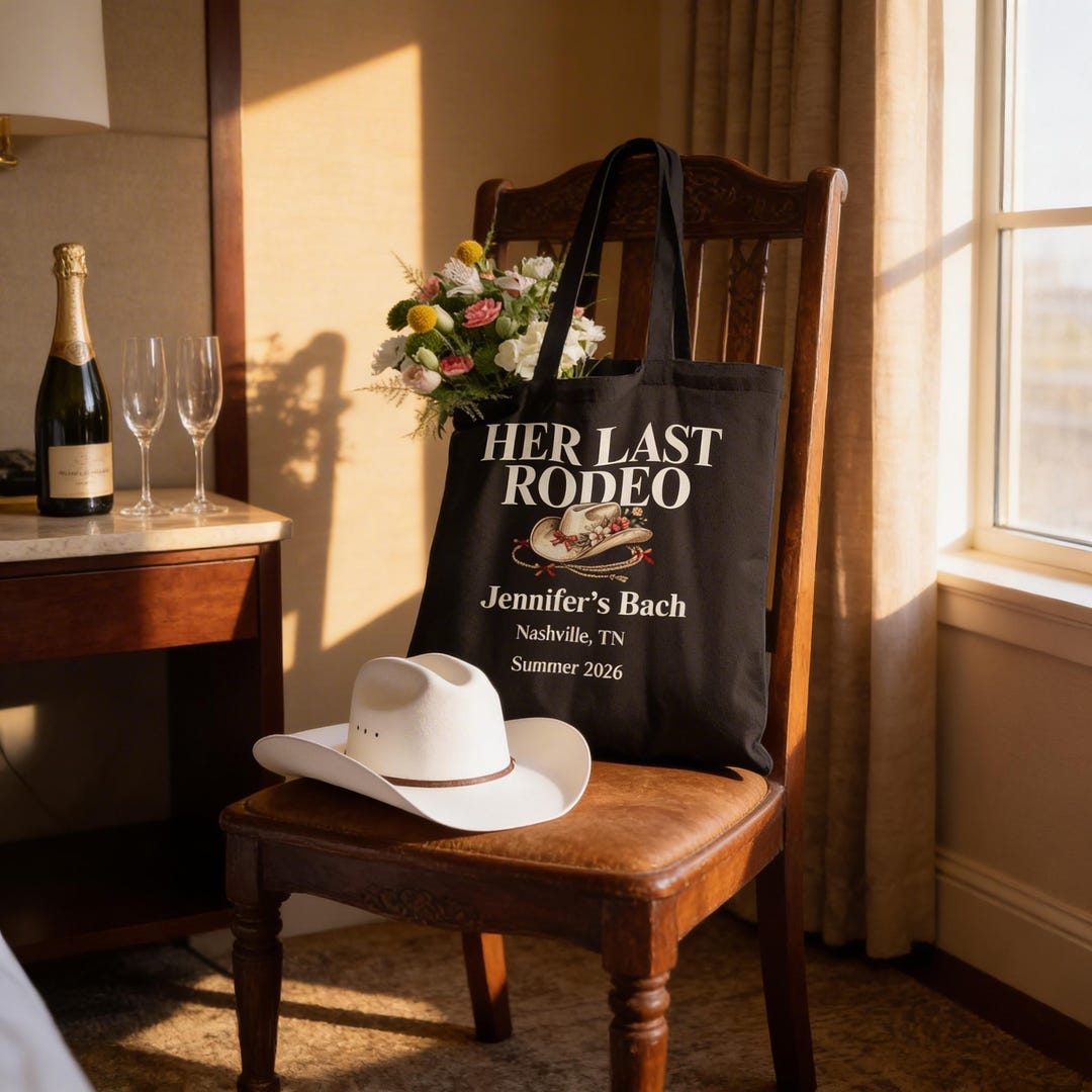 Last Rodeo Tote Bag Cowgirl Bachelorette Western Wedding Gift ...