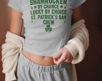 Womens St Patricks Day Baby Tee, St Patricks Tee Baby, St Patricks Day Lucky T-Shirts, Cute St Patricks Day Shirts