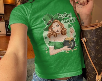 Womens St Patricks Day Baby Tee, St Patricks Tee Baby, St Patricks Baby Tee, St Patricks Day Crop Top, Cute St Patricks Day Shirts T-Shirt