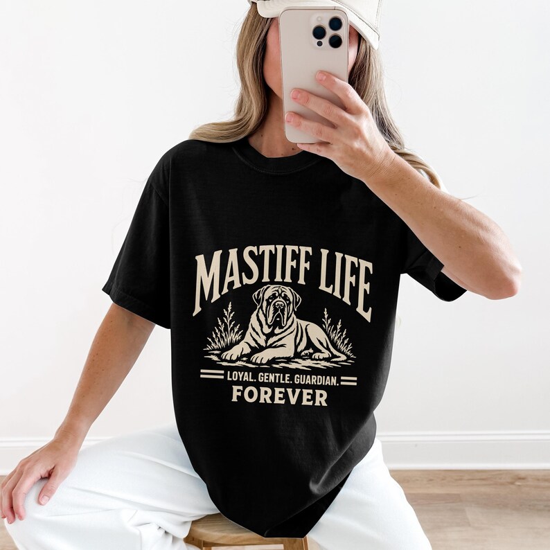 English Mastiff Dog Mastiff Lover Gift Dog Owner Apparel Gentle Giant Dog Tee Mastiff Mom Present Mastiff Dad Apparel Old English Mastiff image 7
