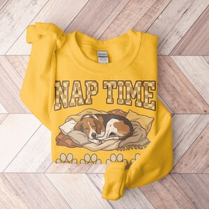 Cute Dog Nap Time Sweatshirt, Cozy Animal Lover Hoodie, Nap Time Dog Sweatshirt, Relaxing Pet Lover Sweater Gift