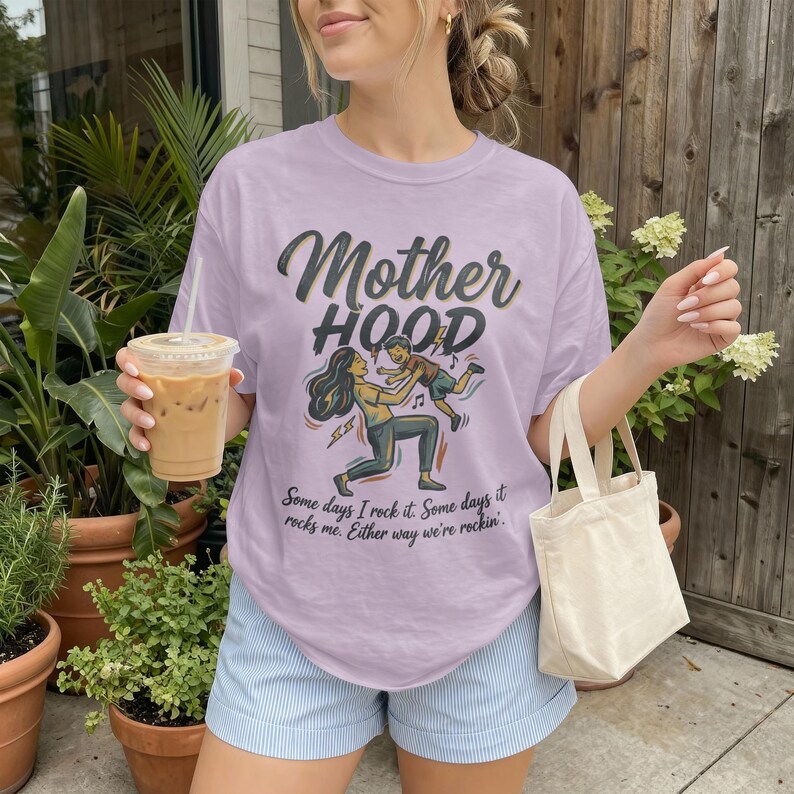 Motherhood Graphic Tee, Mom Life Shirt, Funny Mom Shirt, Casual Mother's Day Gift, Trendy Mom Graphic Tshirt, Cute Mom T-shirt