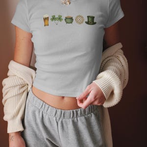 St Patricks Day Womens T Shirt, Lucky Clover Tee, Irish Symbols Shirt, Shamrock Tee, St Patricks Day Gift, Green Beer Shirt