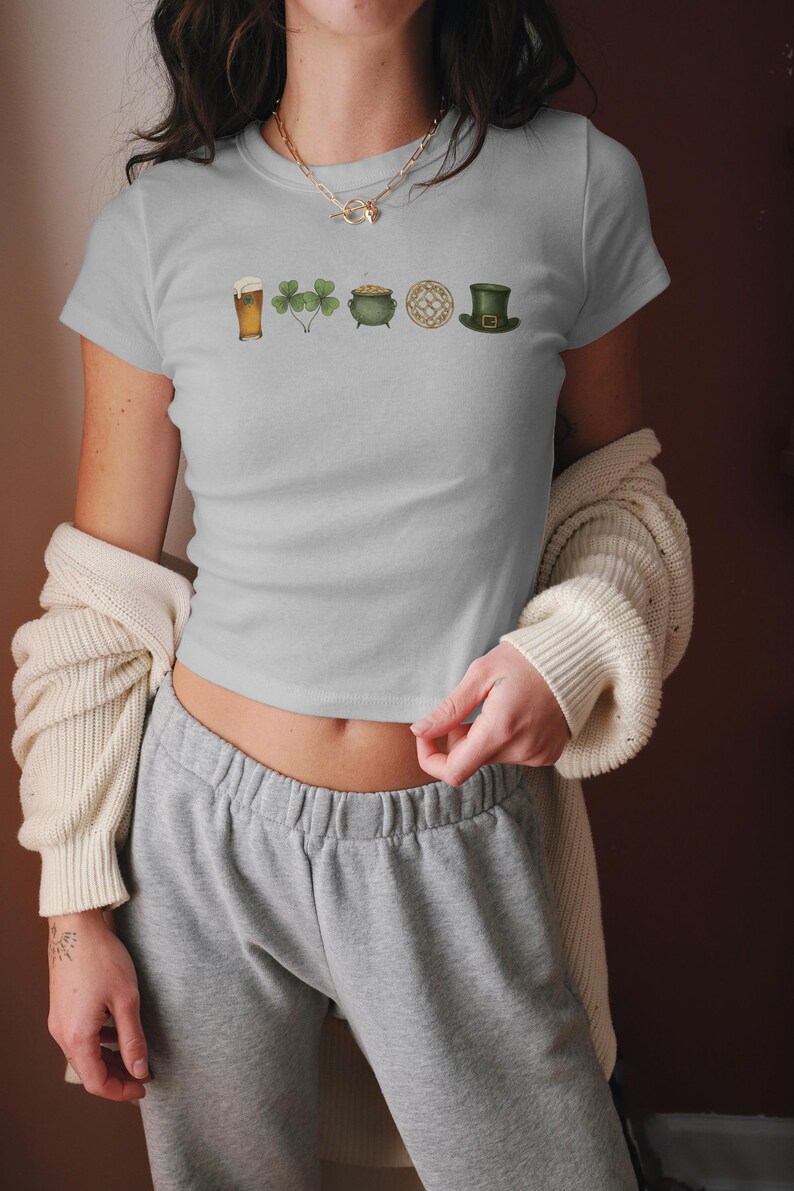 St Patricks Day Womens T Shirt, Lucky Clover Tee, Irish Symbols Shirt, Shamrock Tee, St Patricks Day Gift, Green Beer Shirt