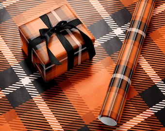 Papel de regalo a cuadros, rollo de papel de regalo a cuadros, papel de regalo retro para fiestas, papel de regalo navideño, papel de regalo bonito y festivo para Navidad.