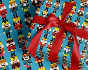 Nutcracker Christmas Wrapping Paper Roll Nutcracker Ballet Xmas Gift Wrap Holiday Gift Wrapping Paper Nutcracker Theme Gift Wrap