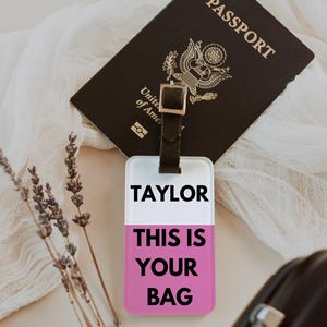 Personalized Gift Custom Luggage Tag Acrylic Luggage Tags Monogram Luggage Tag Travel Gifts Custom Bag Tag Suitcase Tag Wanderlust Gift