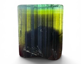 20ct - Rare Tri-Color Tourmaline Crystal Raw - Collector Specimen | Afghanistan